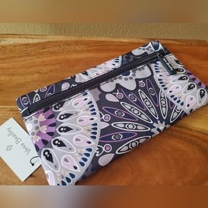 NWT Vera Bradley Lighten Up Pencil Pouch Mimosa Medallion